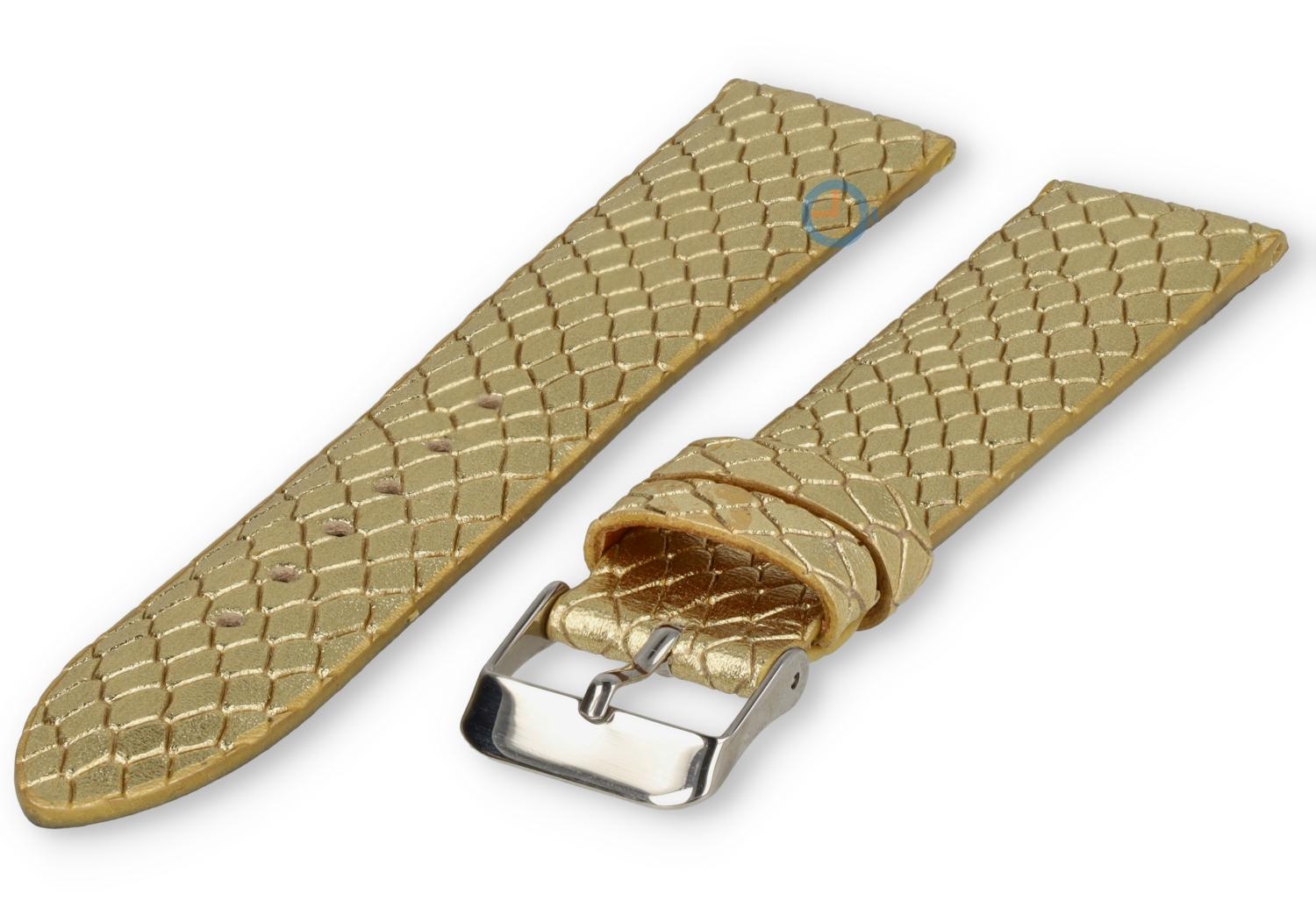 Universeel bandje voor Michael Kors - gouden print - 18mm