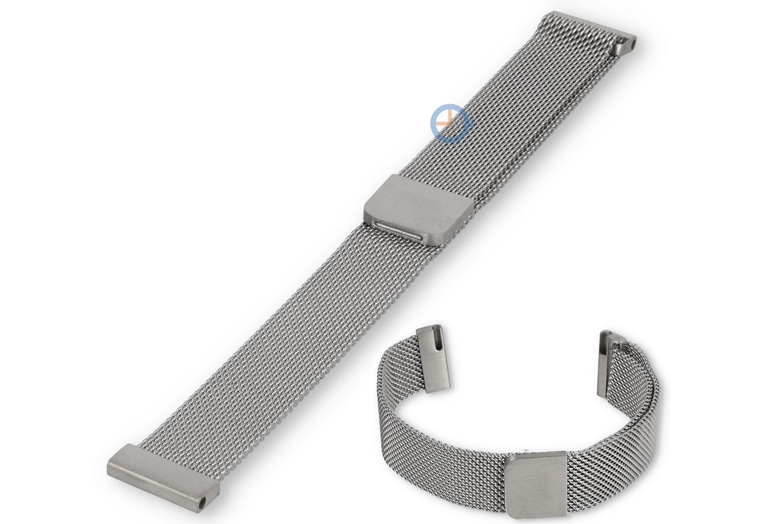16mm mesh loop horlogebandje - silver magnetic