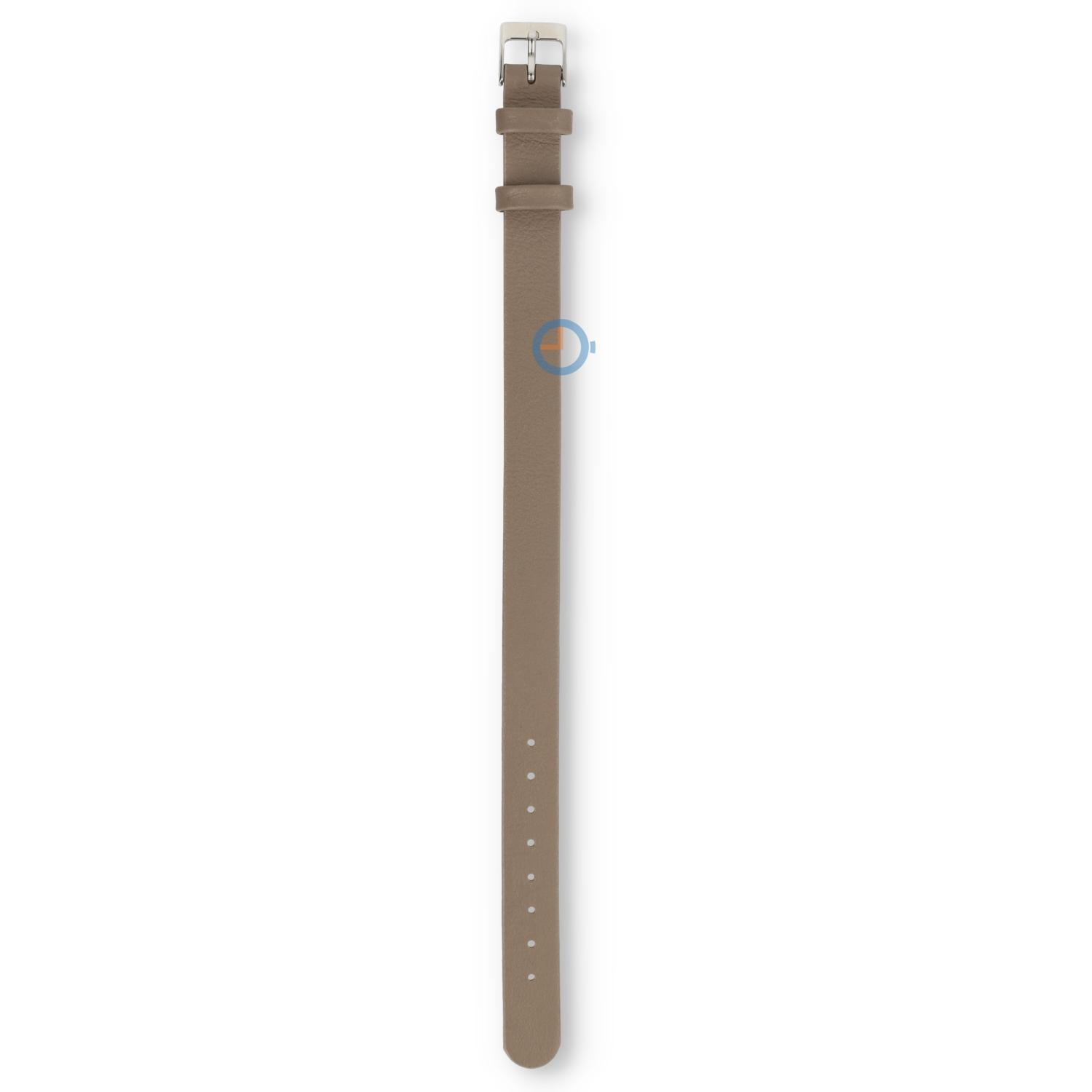 One-piece leren horlogeband - 10mm - taupe
