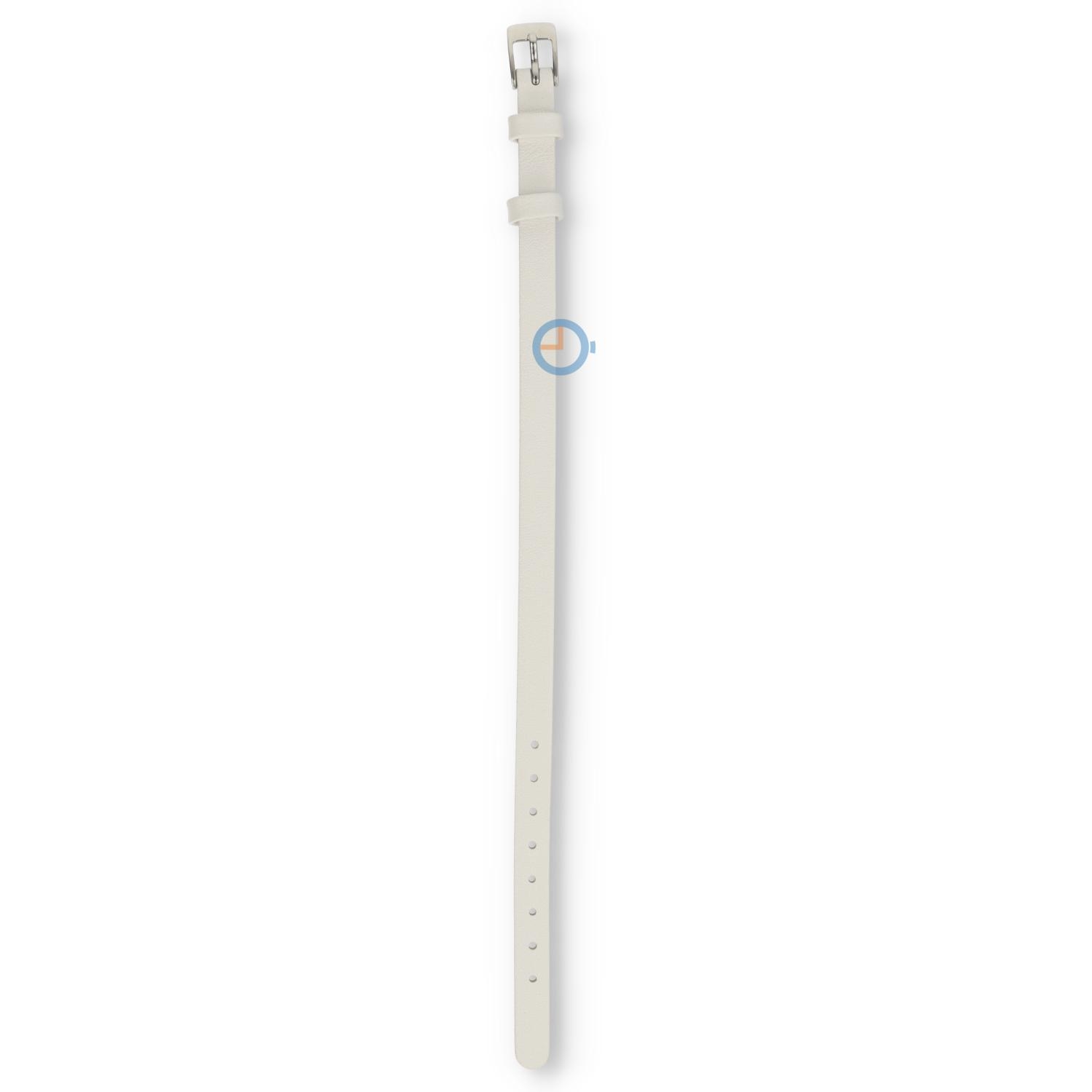 One-piece leren horlogeband - 8mm - wit