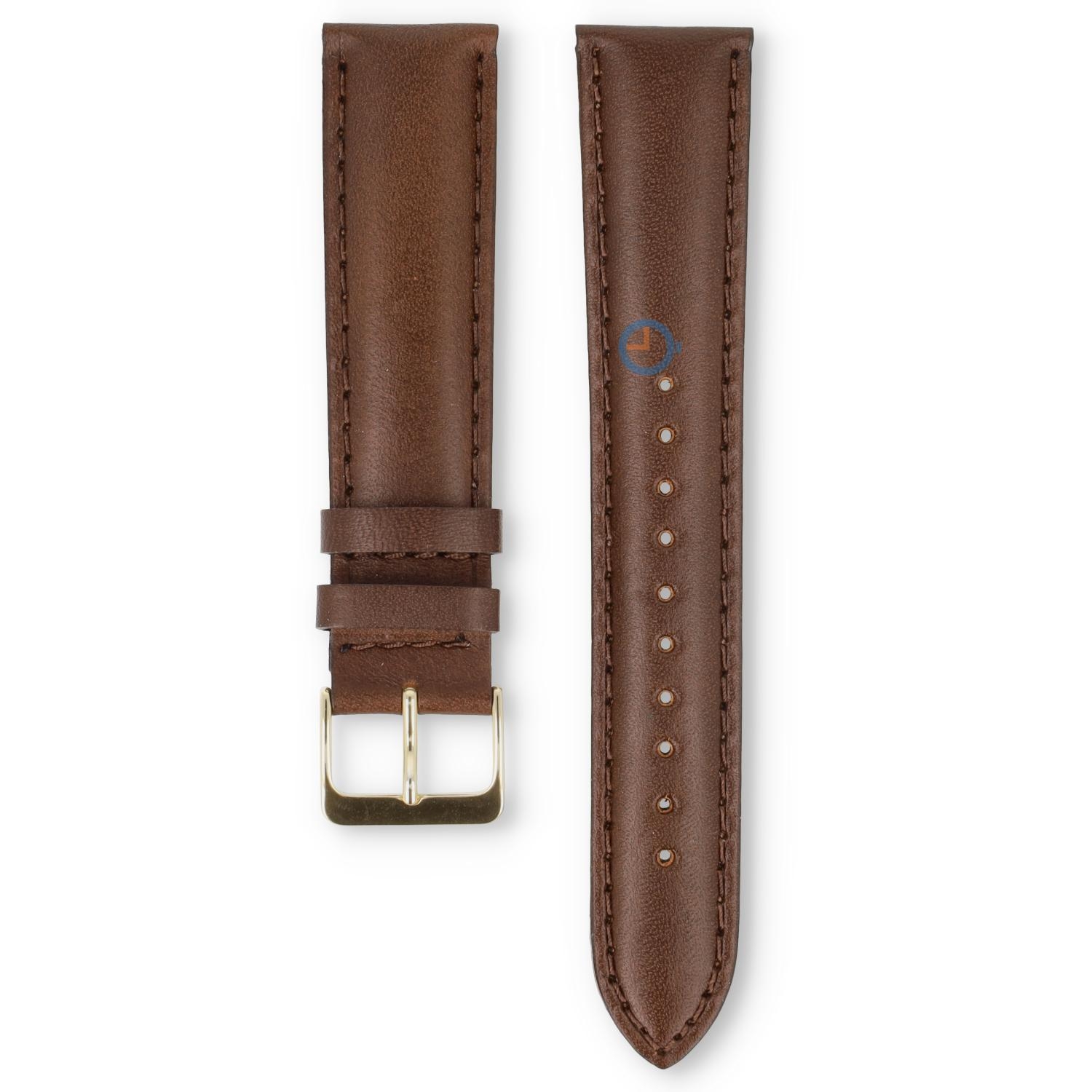 Universele 20mm bruin leren horlogeband - Pulsar