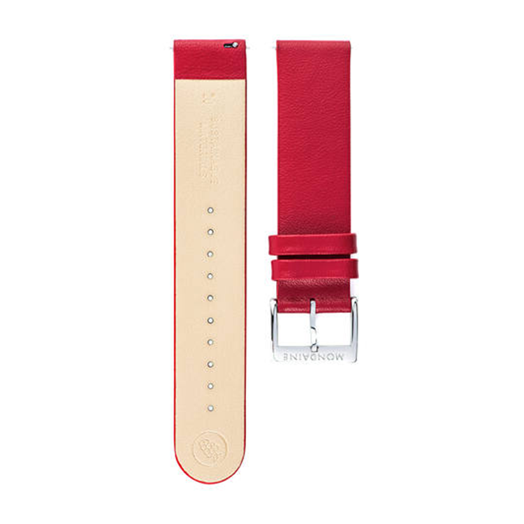 Mondaine horlogeband vegan rood - 18mm