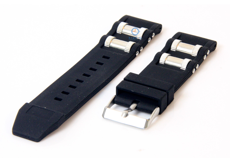 Horlogeband 24mm rubber zwart