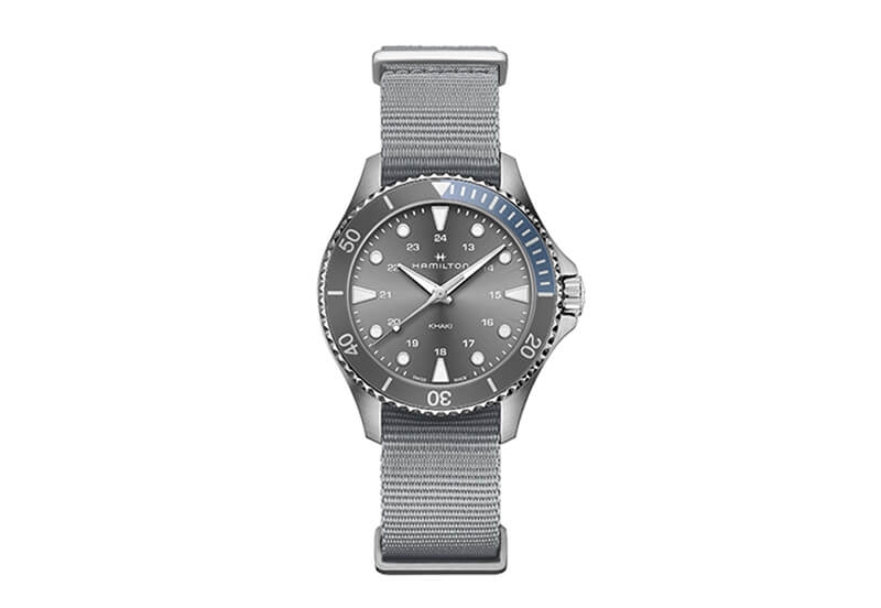 Hamilton horlogeband H82211981 - grijs nylon