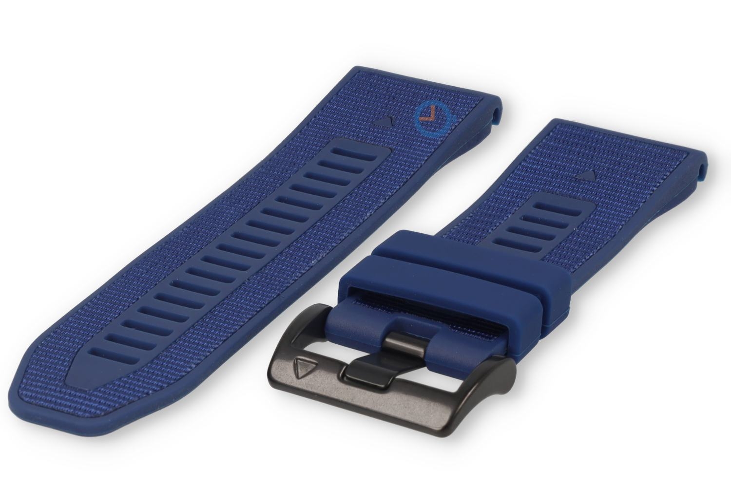 Siliconen/nylon Coros horlogeband 26mm - marine