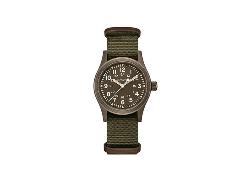 Hamilton horlogeband H69449961 - groen leer