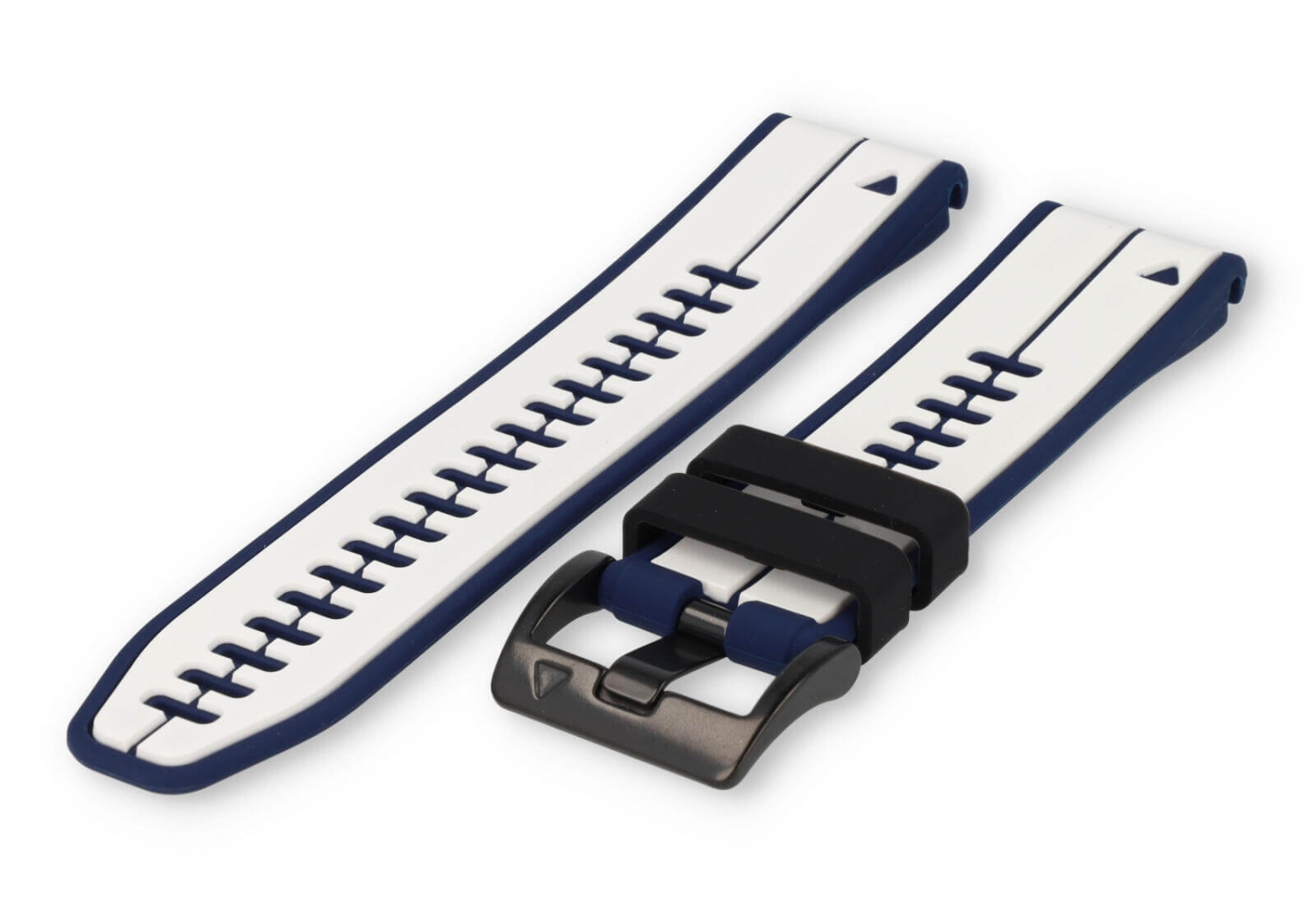Garmin Fenix 7 horlogeband rubber - Blauw/wit