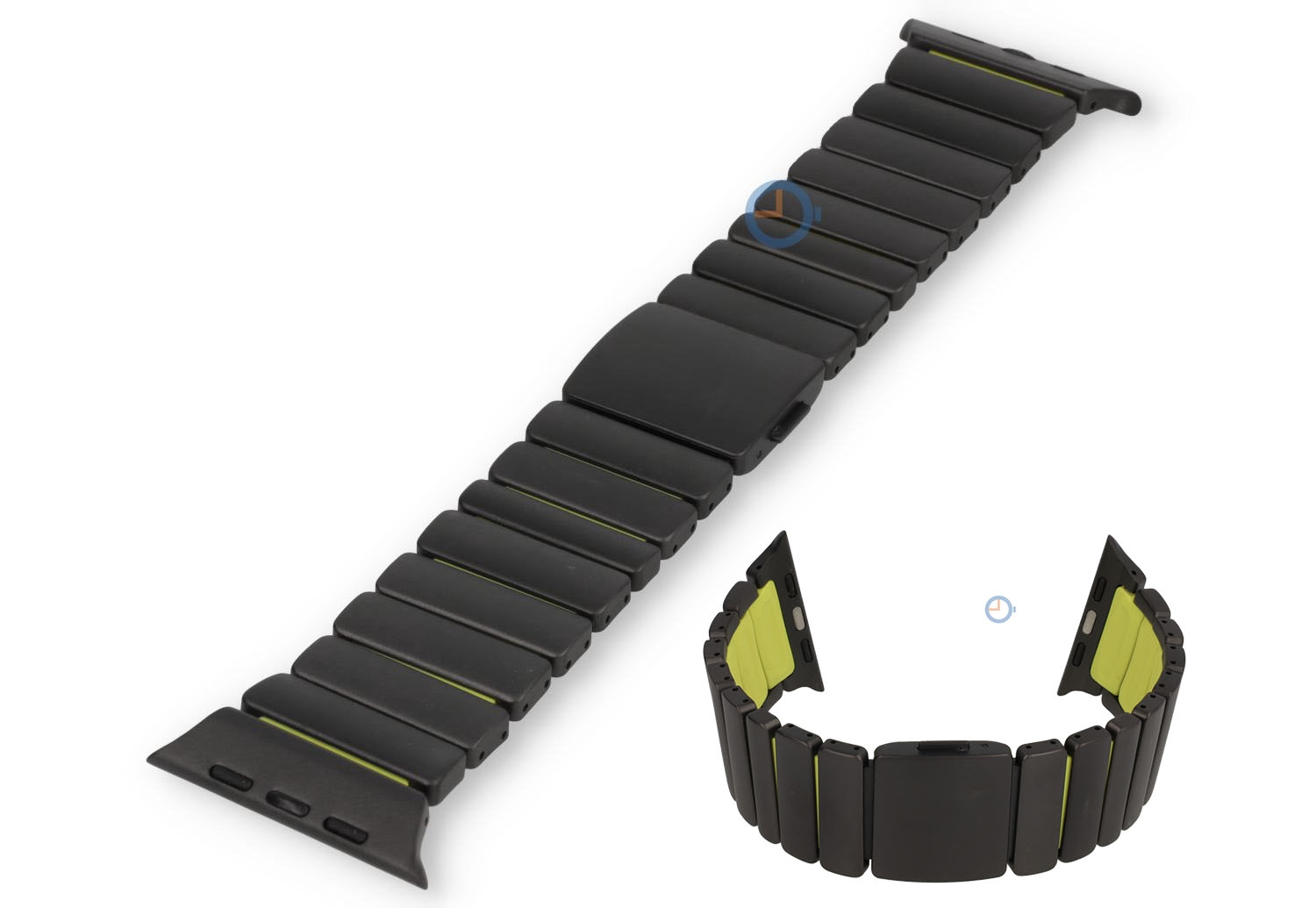 Stalen horlogeband Apple Watch 49mm - black/green