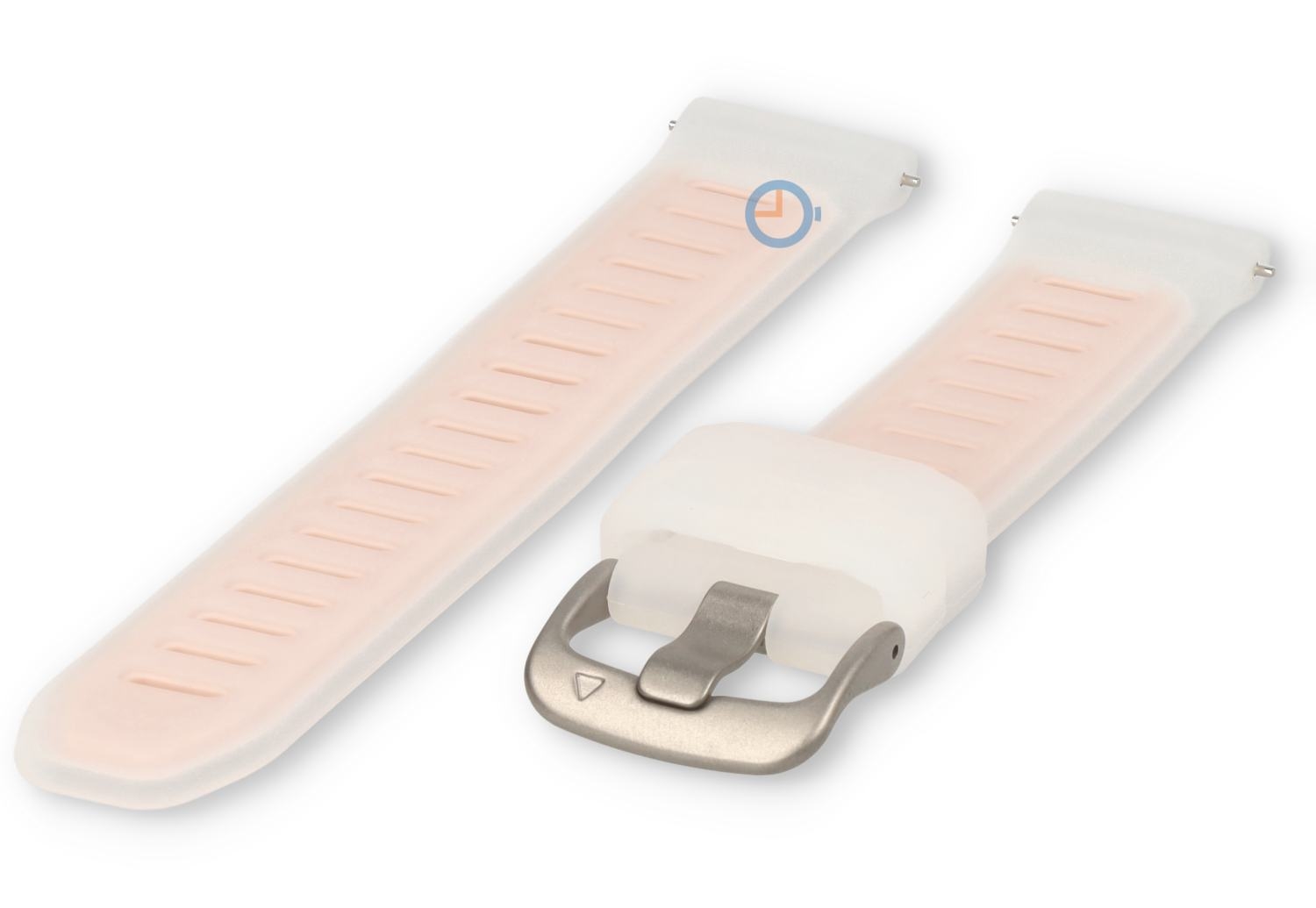 18mm horlogeband Garmin Forerunner 255s - transparant/roze