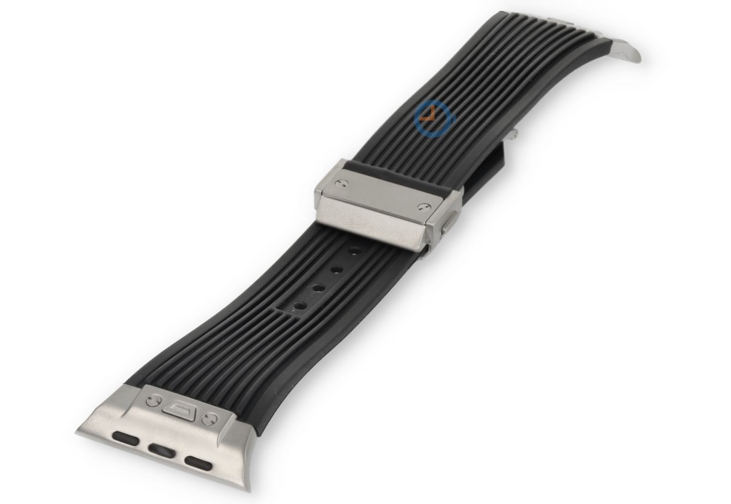 Hublot style bandje Apple Watch 45 - black/silver