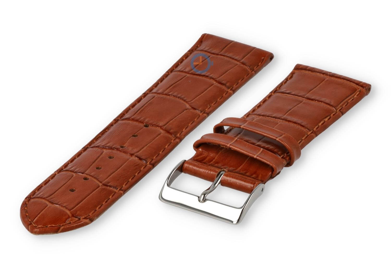Basic croco horlogeband - 24mm - bruin