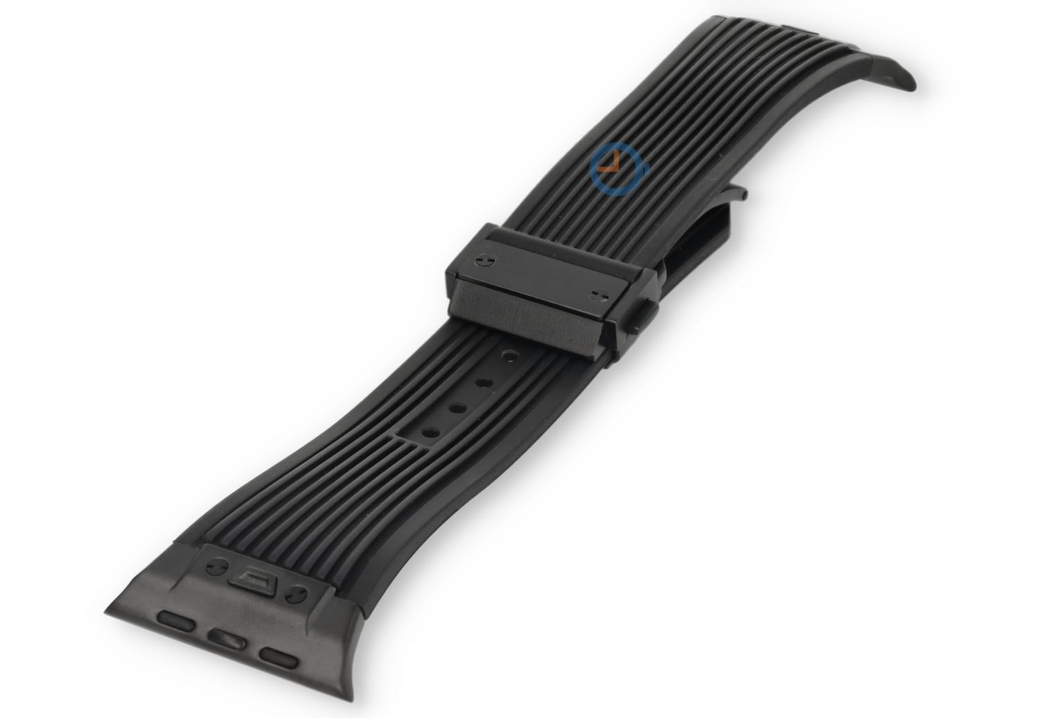 Hublot style bandje Apple Watch 45 - black/black