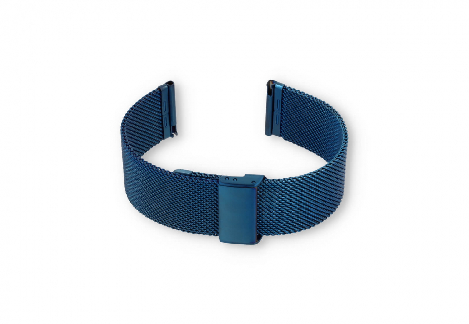 Horlogeband 22mm milanees blauw - Quick Switch (FIJN)