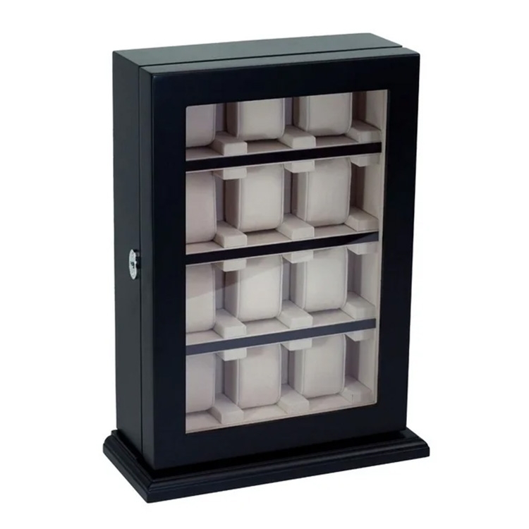 Horlogevitrine voor 12 horloges - black finish