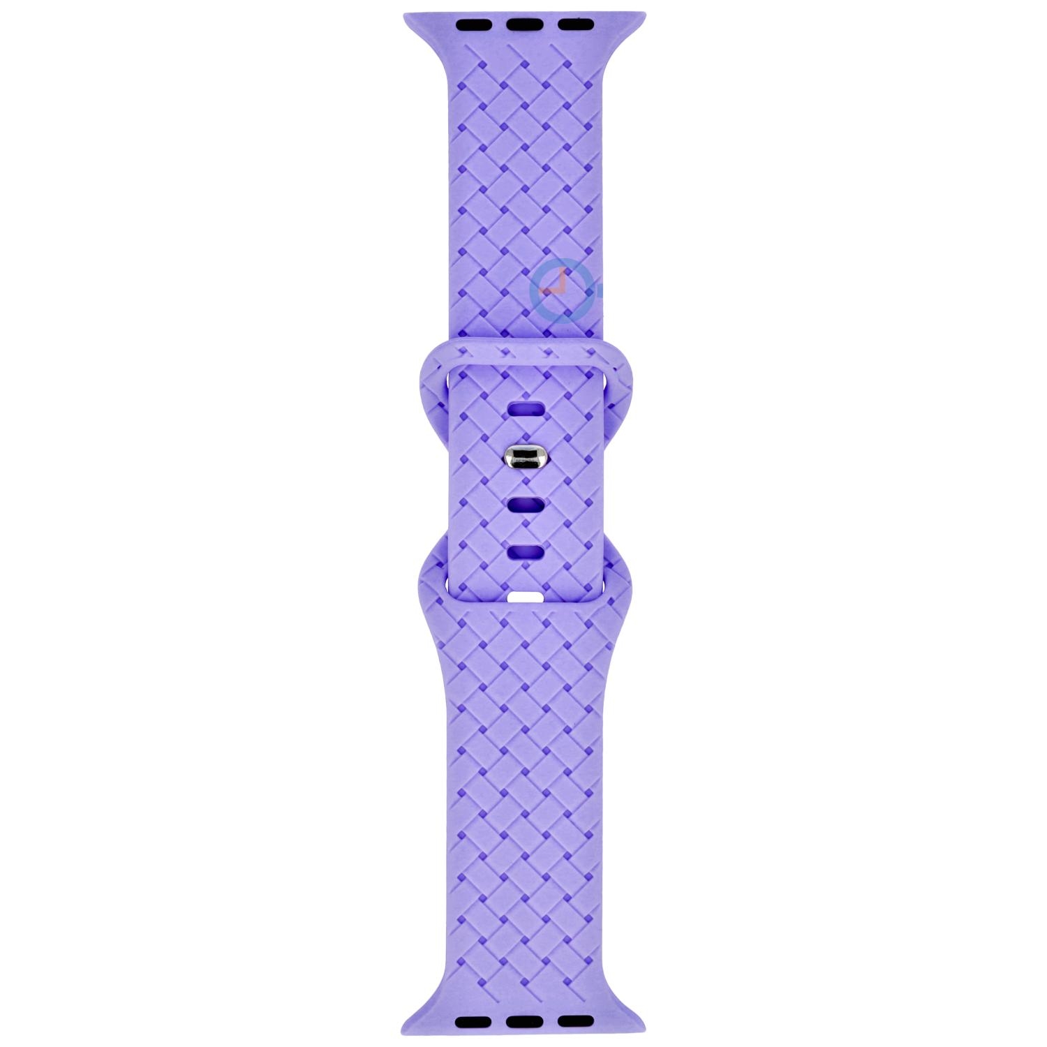 Siliconen vlechtbandje - Apple Watch 41mm - paars