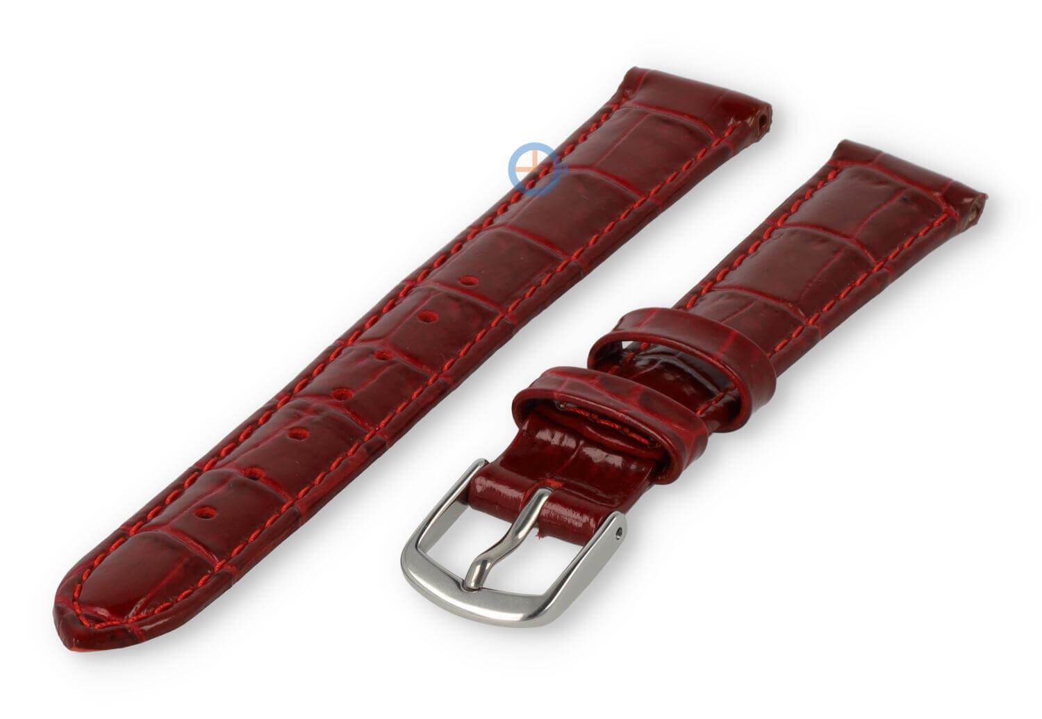 12mm horlogebandje voor Rosefield - burgundy leather