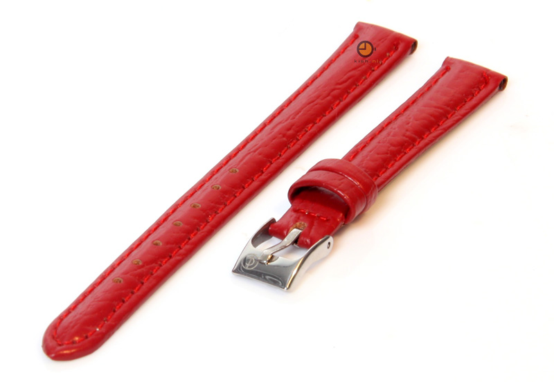 Horlogeband 12mm kalfsleer rood