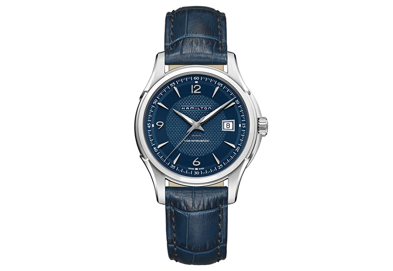 Hamilton horlogeband H32515641 - blauw leer