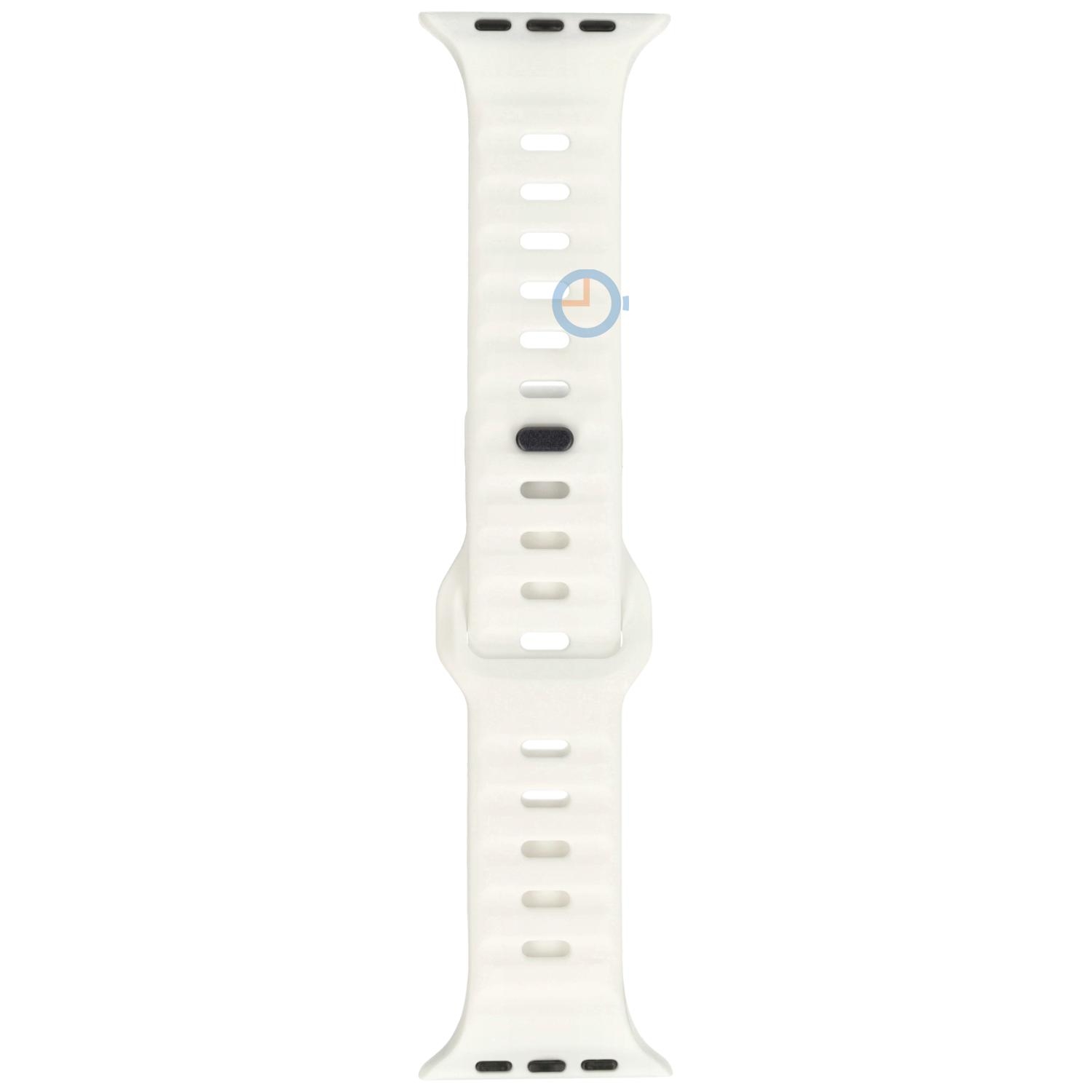 Sport bandje Apple watch 45mm - White