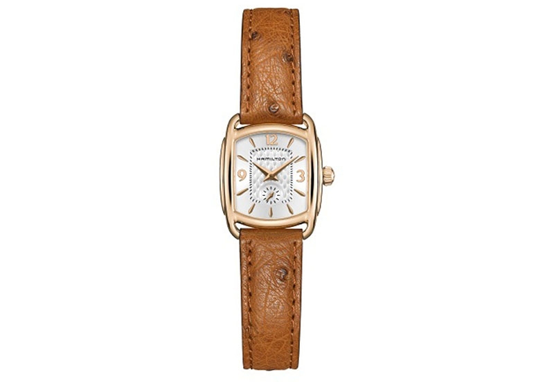 Hamilton horlogeband H12341555 - bruin leer