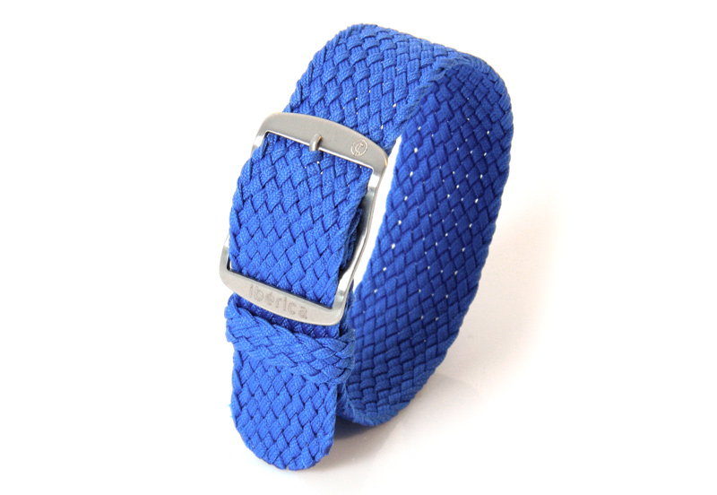 Horlogeband 20mm nylon blauw