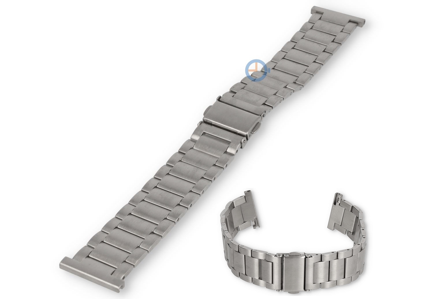 22mm mat stalen band - silver