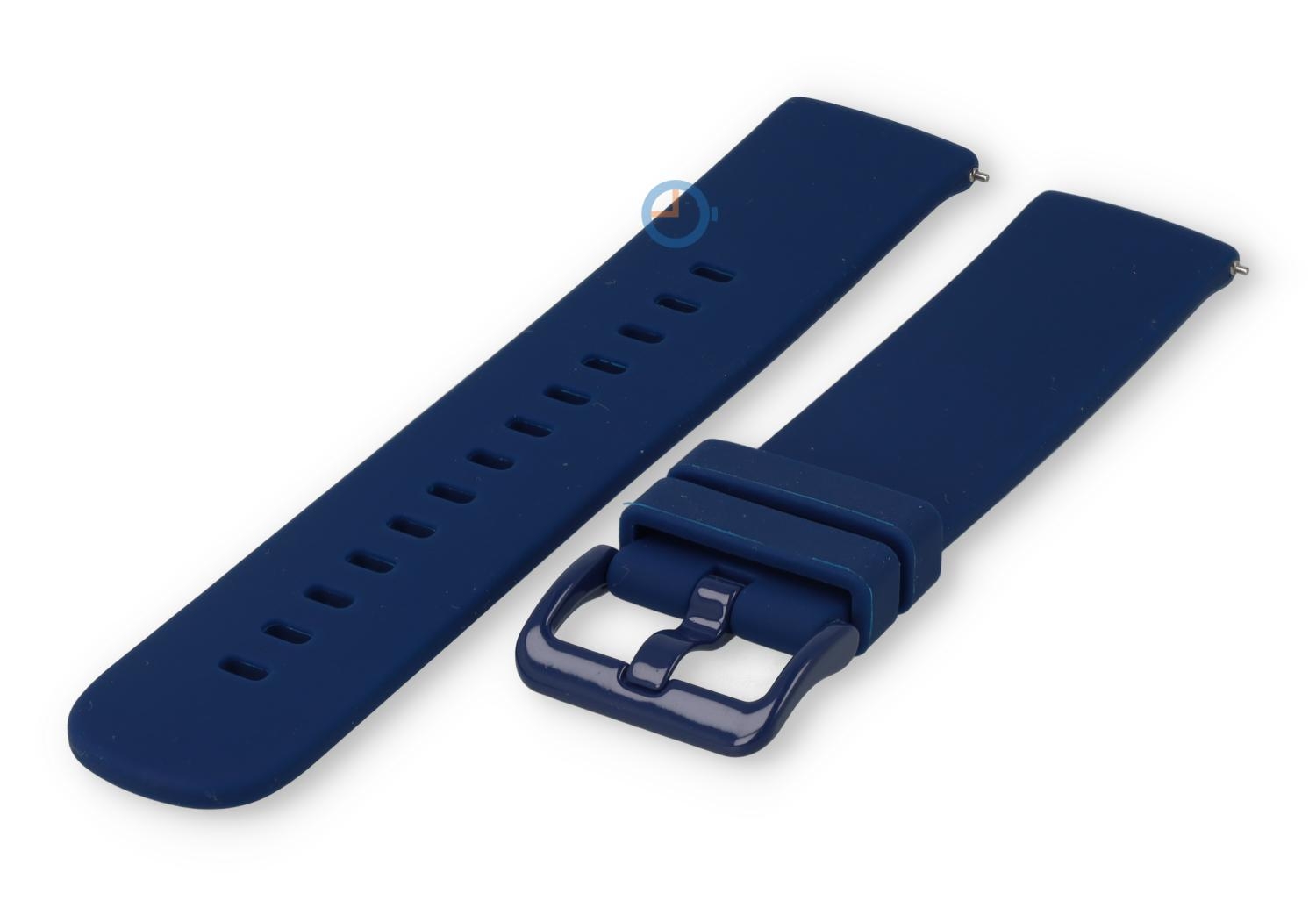 22mm glad siliconen bandje: navy
