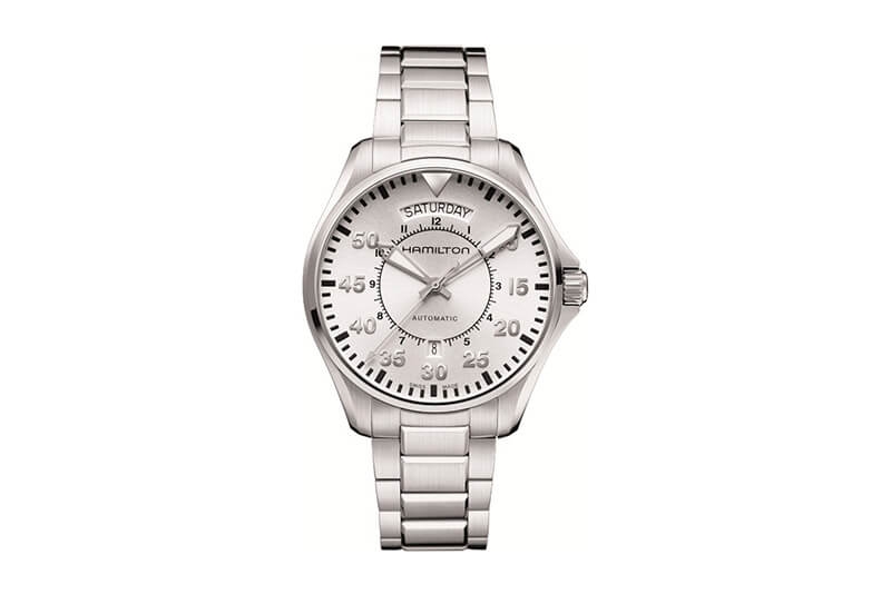 Hamilton horlogeband H64615155 - zilver staal