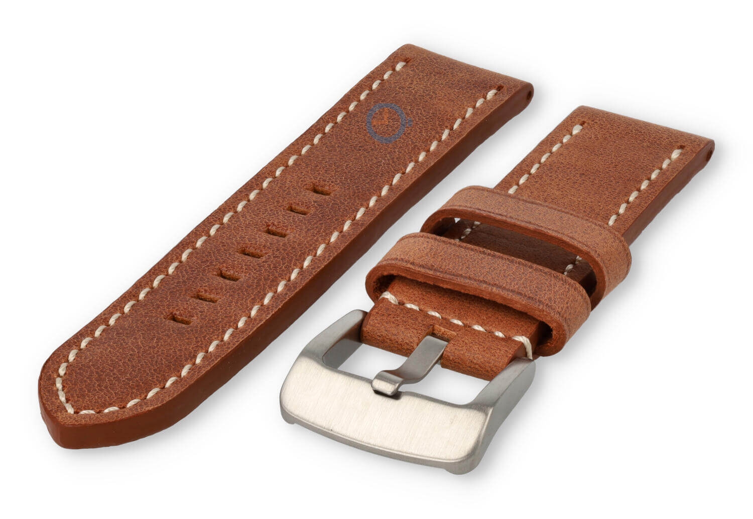 Waterafstotende horlogeband van leer - 24mm - roest