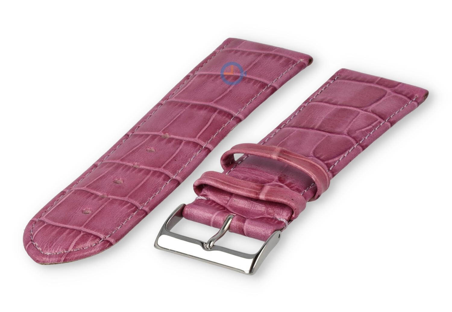Basic croco horlogeband XL - 24mm - blackberry