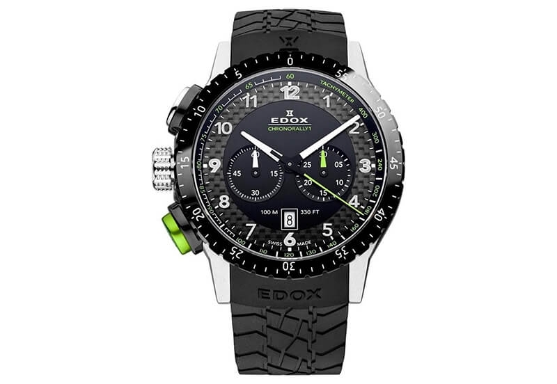 Edox Chronorally 10305 horlogeband zwart