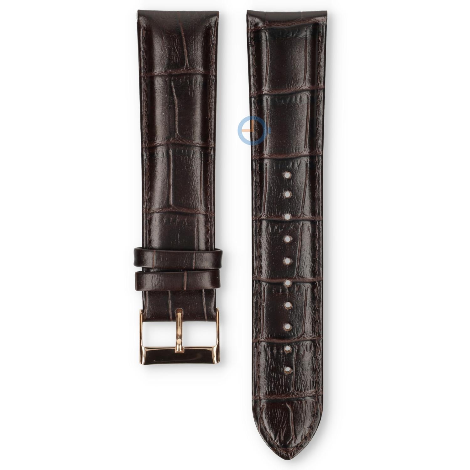 Universele 22mm bruin leren horlogeband - Lorus