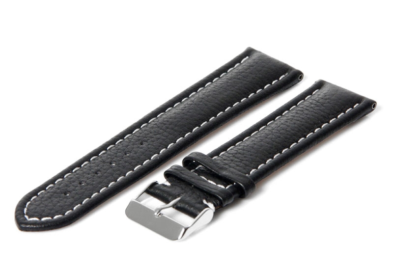 Gisoni Horlogeband 24mm zwart kalf