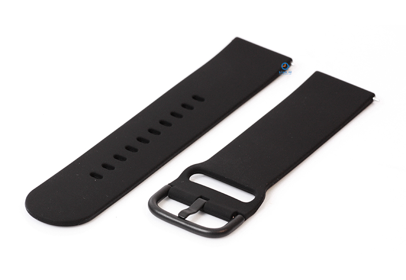 Horlogeband 22mm siliconen zwart