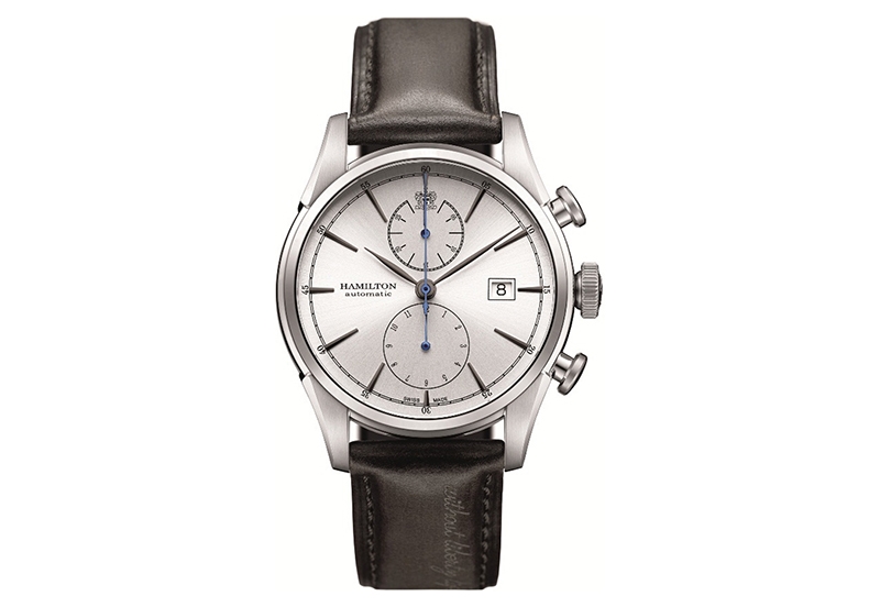 Hamilton horlogeband H32416781 - grijs leer
