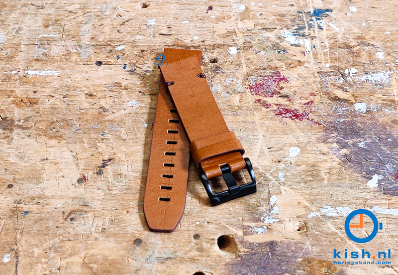 Garmin Fenix 7s bandje - cognac leer - 20mm