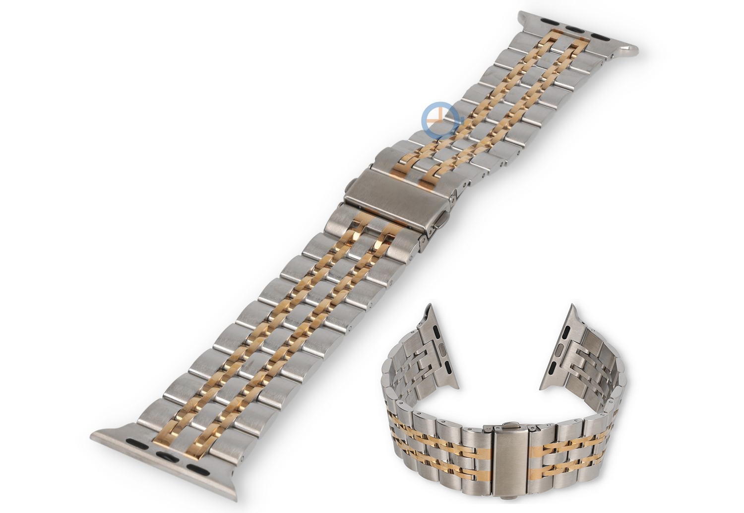 Stalen Apple horlogeband (41mm) - business silver/rose