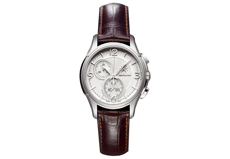 Hamilton horlogeband H32372555 - bruin leer