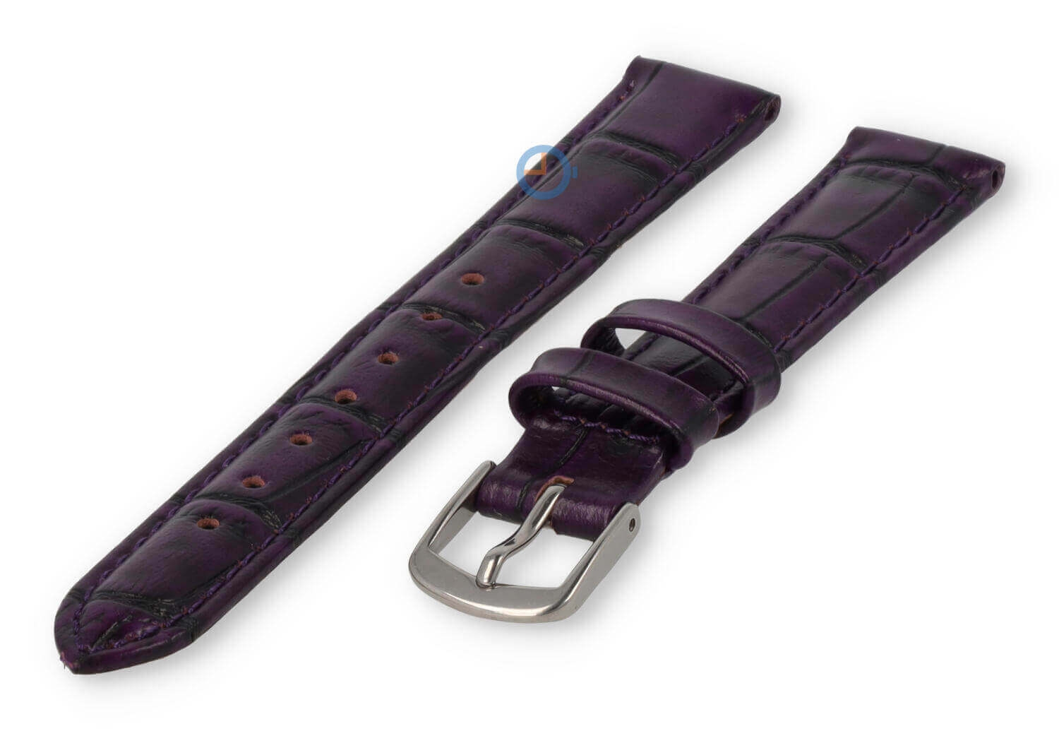 Kleine horlogeband van leer - 14mm - aubergine