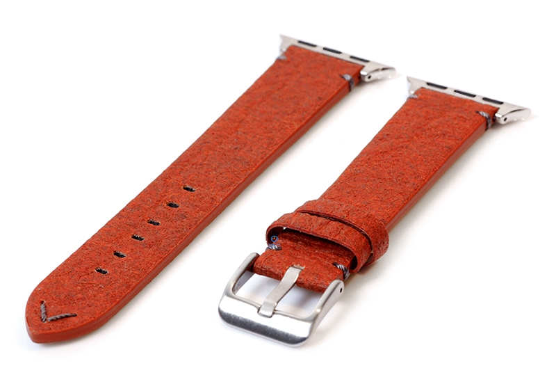 Apple Watch bandje vegan leer bruin - 44/45/46/49mm