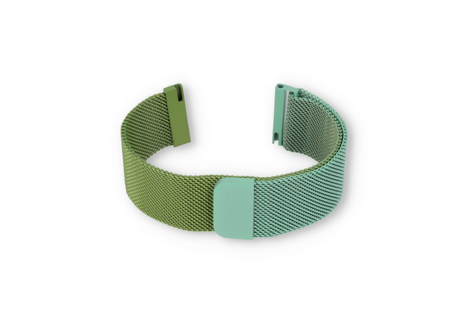 Milanese 22mm horlogeband - groen/mintgroen