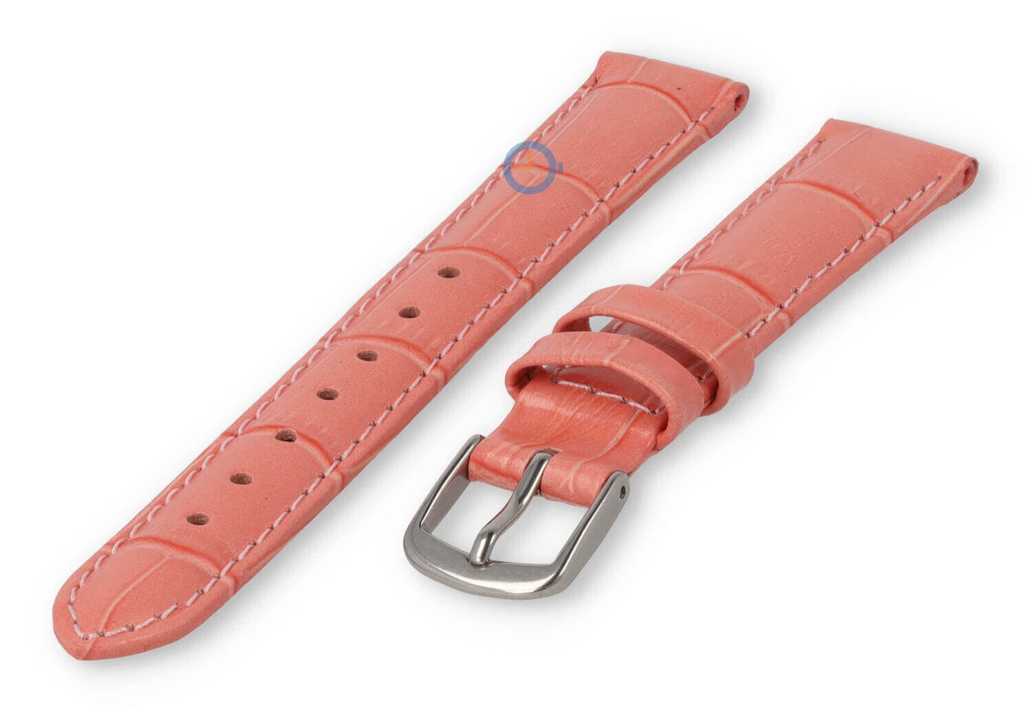 Kleine horlogeband van leer - 14mm - zalmroze