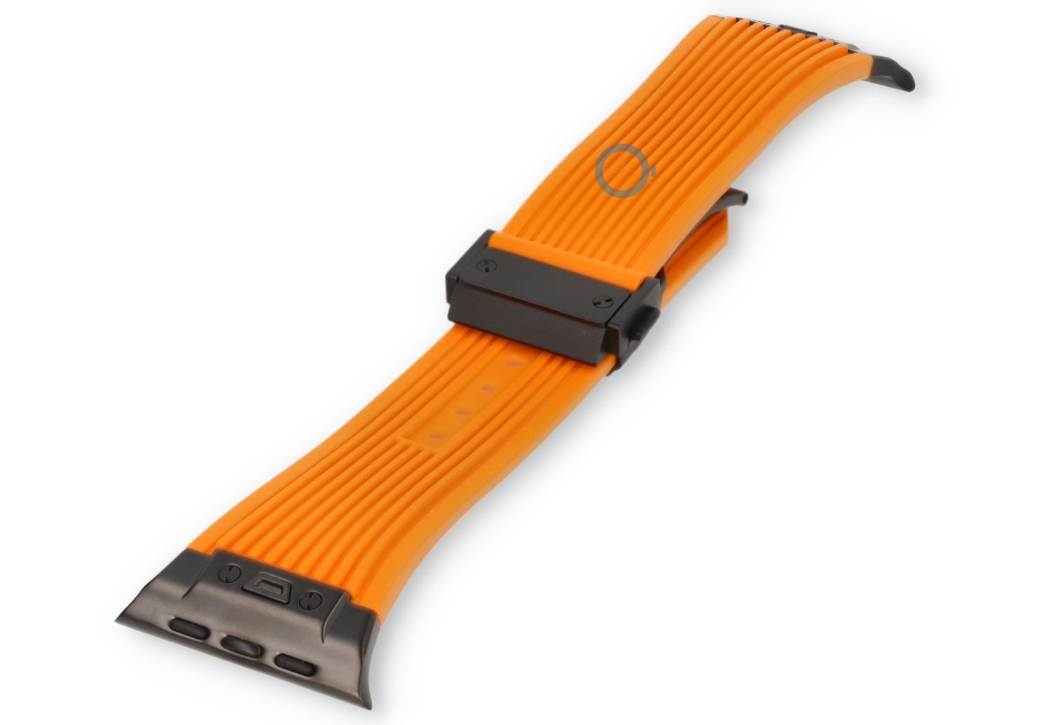 Hublot style bandje Apple Watch 45 - orange/black