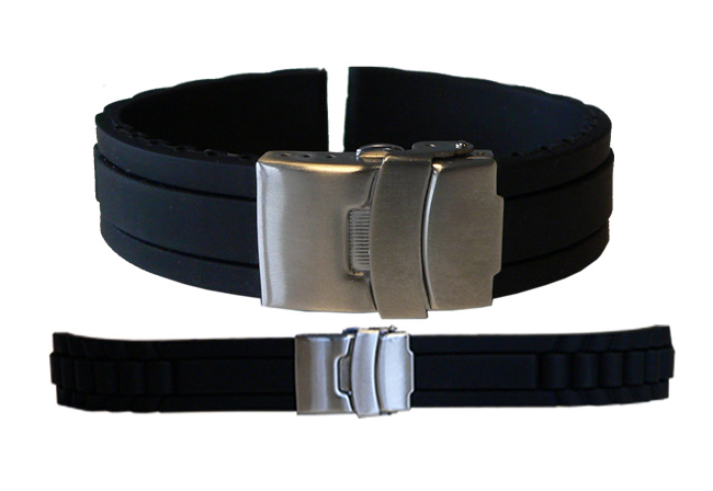 Horlogeband 18mm zwart
