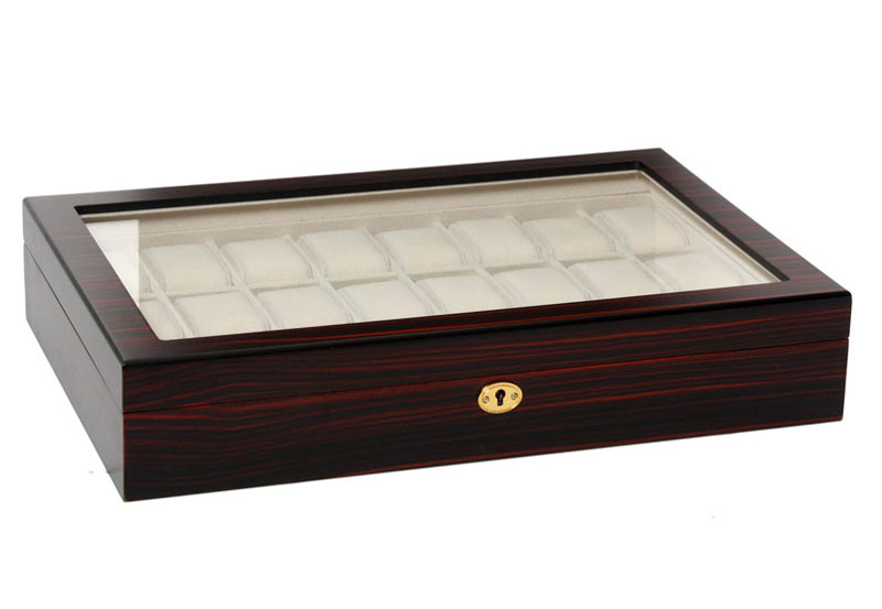 Horlogekist Ebony Mat 24 horloges