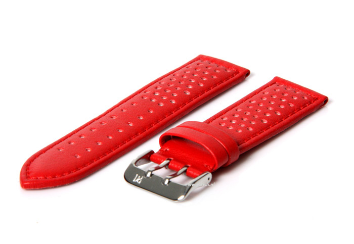 Horlogeband 24mm (waterproof) rood
