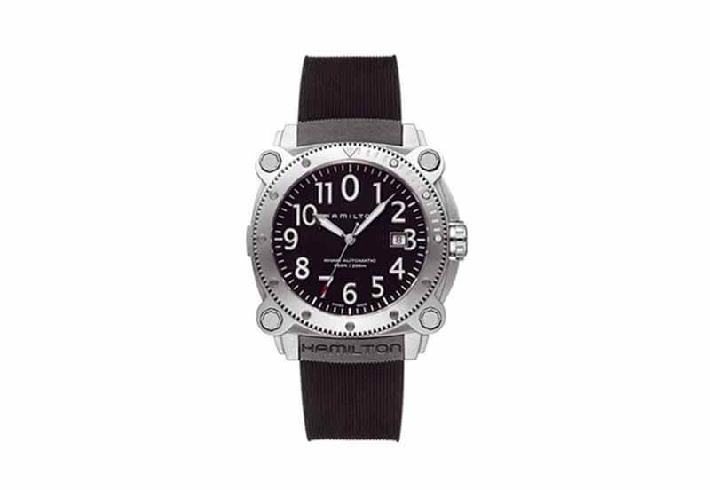 Hamilton horlogeband H78555333 - zwart siliconen
