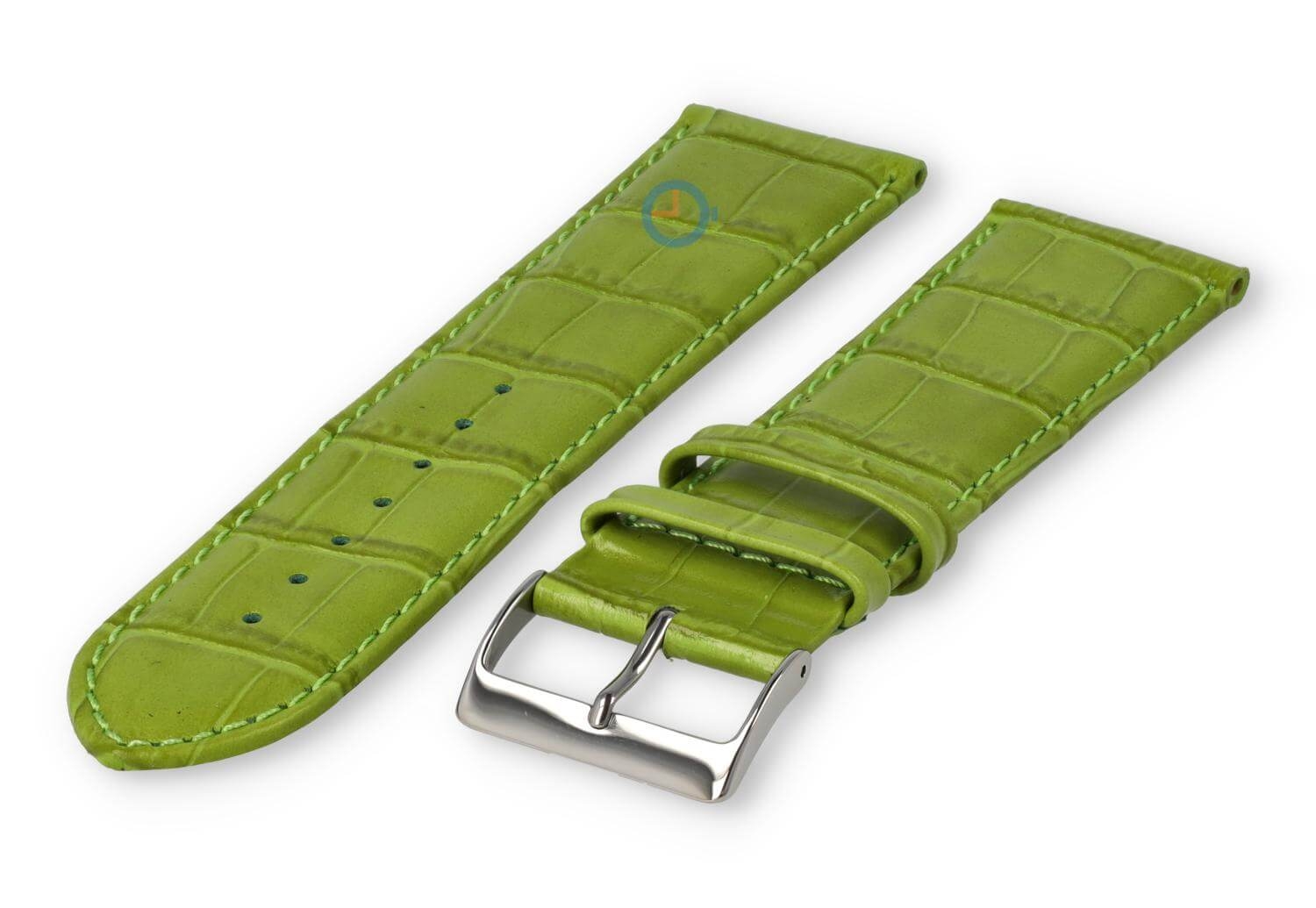 XL horlogeband van kalfsleer - 26mm - grasgroen