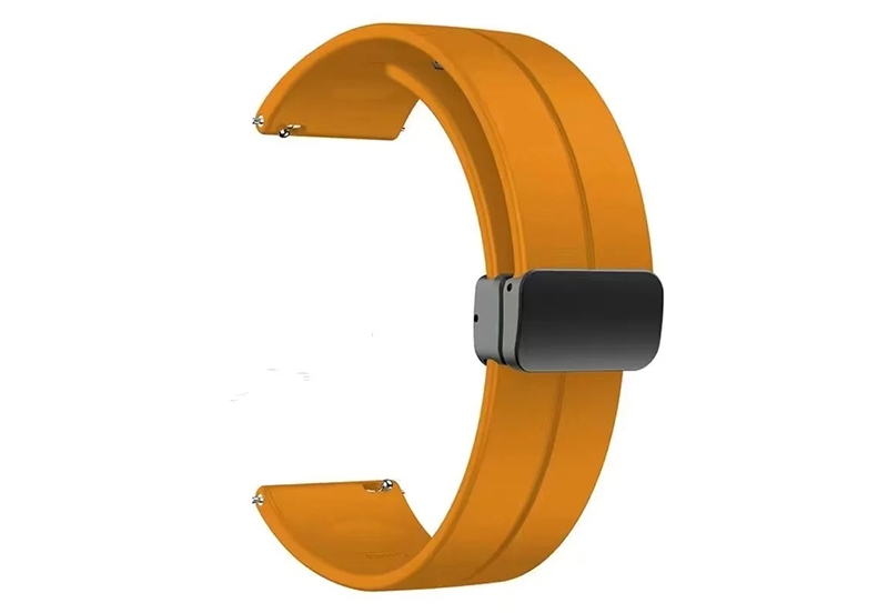 Siliconen horlogeband 16mm - Okergeel