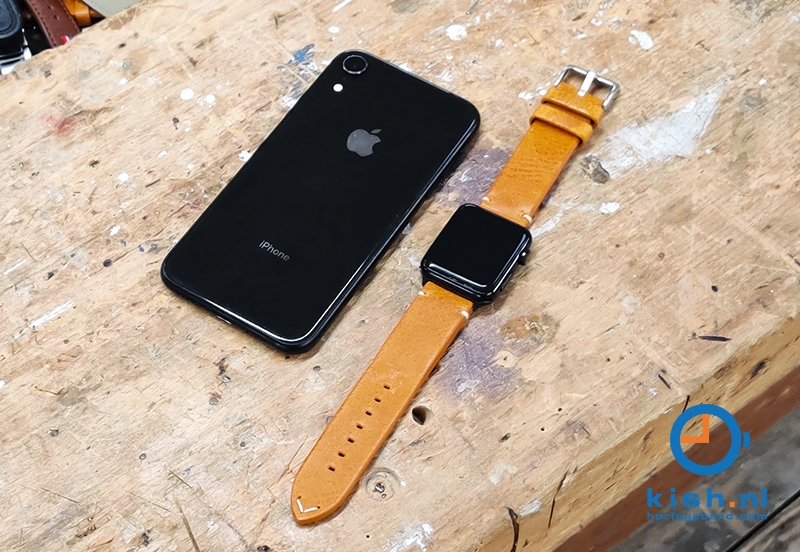 Apple Watch bandje vintage bruin leer - 42/44/45mm